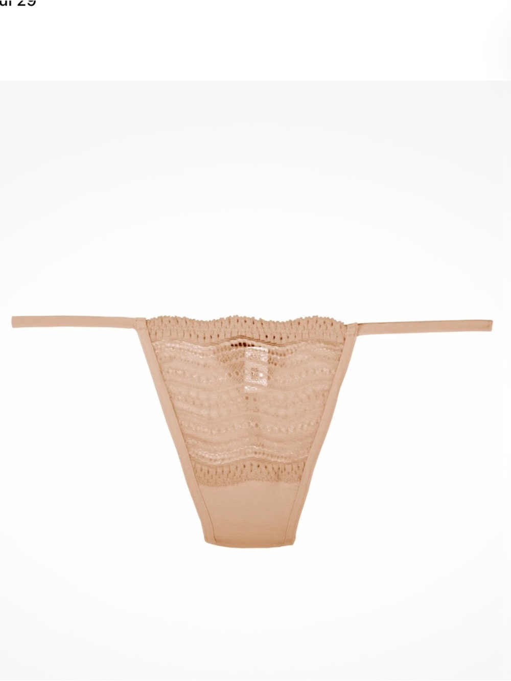 Cosabella Dolce G-string thong, Beige, delicate stretch lace, One size, NWT